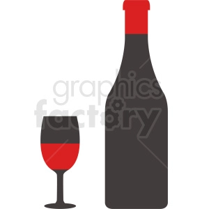 wine glass with large bottle 
