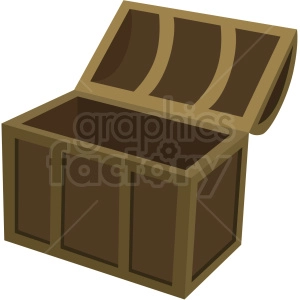 opened treasure chest vector clipart no background