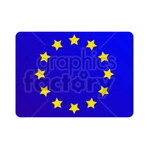 Flag of Europe vector clipart 09