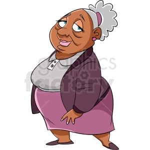 African American older woman cartoon