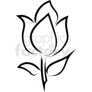 flower drawing vector icon