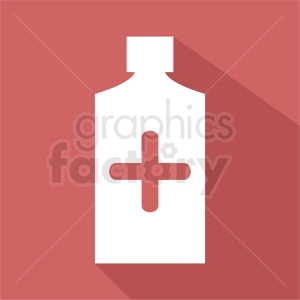 cough syrup bottle square background