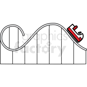 carnival roller coaster ride icon