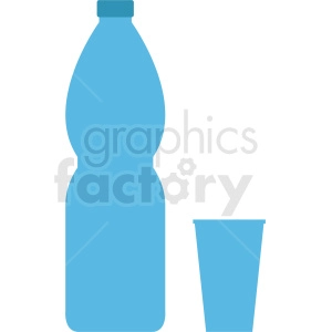 large water bottle with cup clipart