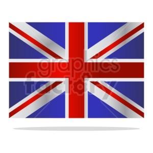 This clipart image features the flag of Great Britain, officially known as the Union Jack. It has a background of royal blue with red and white crosses and saltires representing the union of England, Scotland, and Ireland (Northern Ireland since the partition of Ireland).