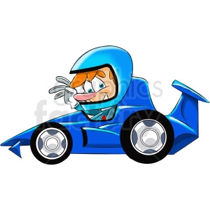 cartoon race car driver