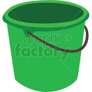 green bucket vector clipart