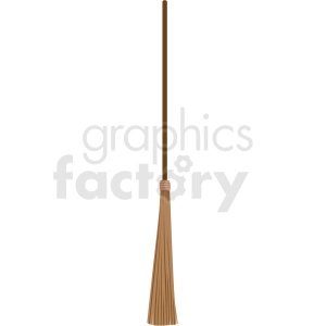 skinny broom vector clipart