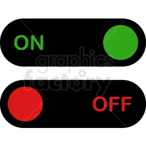 on off switches vector icon
