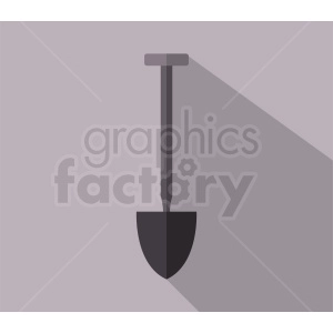gray shovel vector on gray background