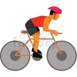 man riding bike vector clipart icon