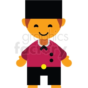 Holland man character icon vector clipart