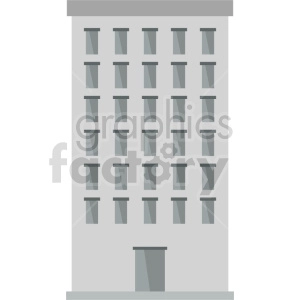 office building vector clipart icon 1