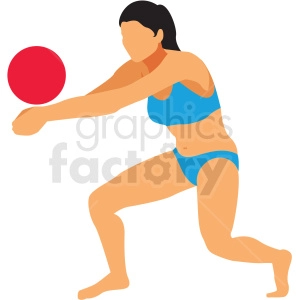 olympic volleyball player vector clipart