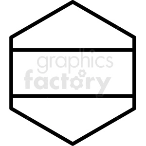hexagon blank sign design vector clipart