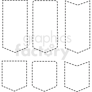 panel overlay dashed border templates vector clipart