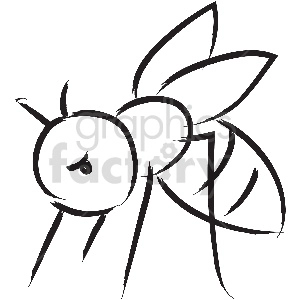 black and white mosquito vector clipart