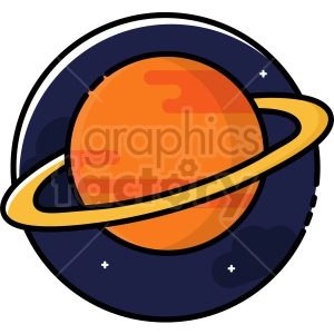 saturn vector clipart icon