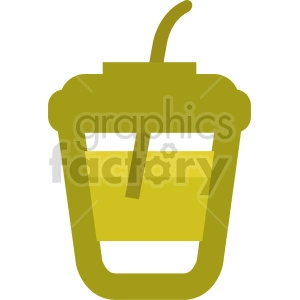 cartoon drink with straw vector clipart