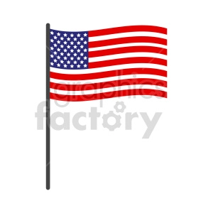 flag of United States vector clipart 04