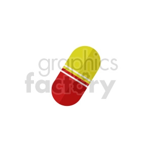 red yellow pill vector clipart