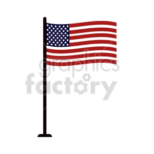 flag of United States vector clipart 01