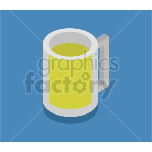 beer mug isometric vector clipart icon