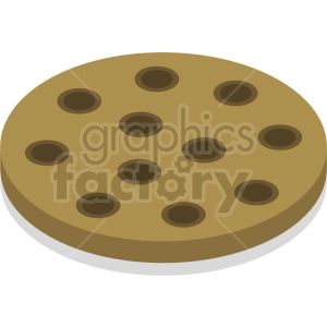isometric cookies vector icon clipart 3