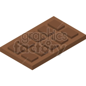 isometric chocolate bar vector icon clipart