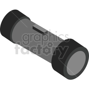 isometric flashlight vector icon clipart