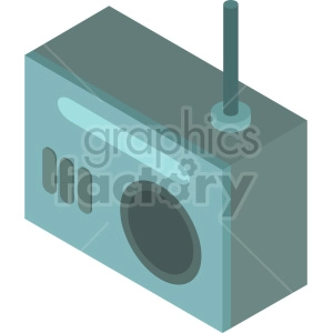 isometric radio vector icon clipart 7