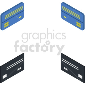isometric credit card vector icon clipart 7