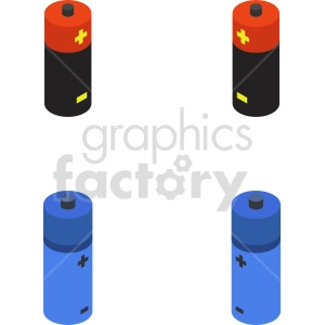 isometric battery vector icon clipart 