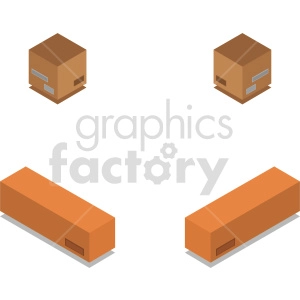 isometric shipping boxes vector icon clipart
