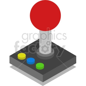 isometric joystick vector icon clipart