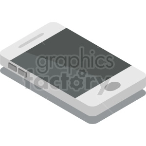 isometric smart phone vector icon clipart 1