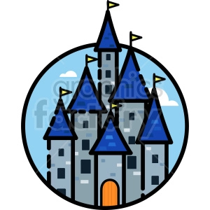 castle vector clipart icon