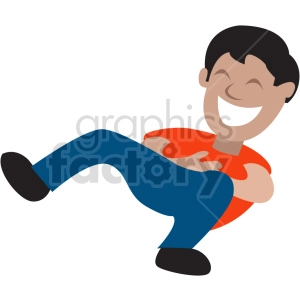 man laughing lol vector clipart