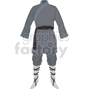gray karate outfit vector graphic