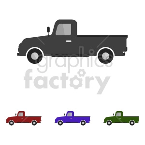 old pickup truck vector clipart