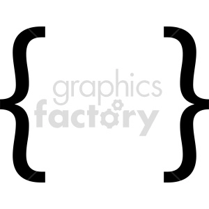 graffa symbol vector clipart