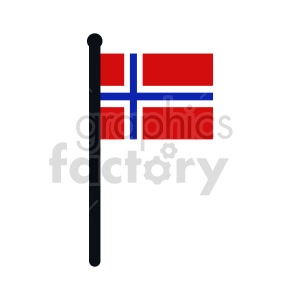 Flag of Norway vector clipart 03