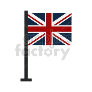 Union Jack Flag of United Kingdom vector clipart 03