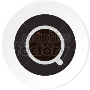coffee cup on saucer vector clipart