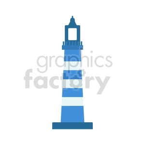 blue lighthouse vector icon