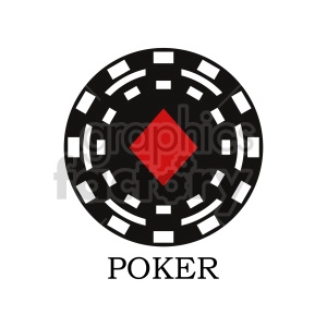 poker chip vector clipart 09