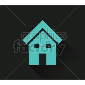house on dark vector icon