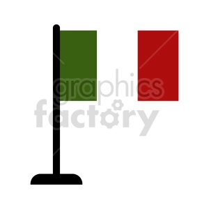 italian flag vector clipart
