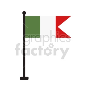italy flag vector clipart