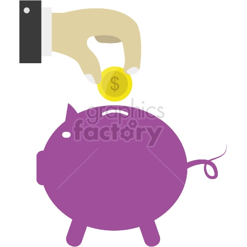piggy bank vector graphic